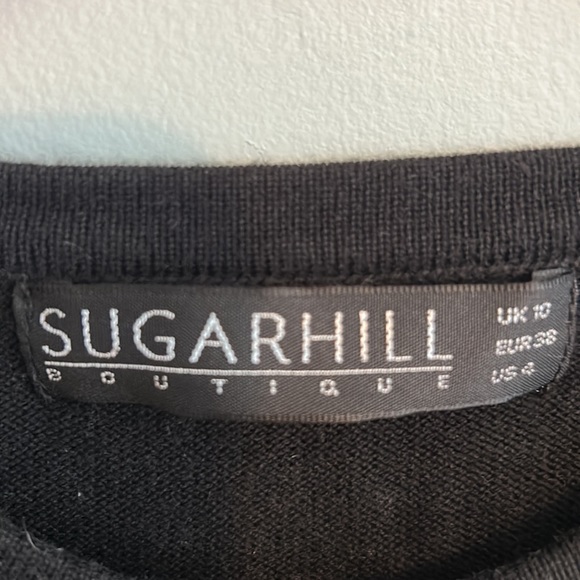 Sugarhill Boutique/Brighton black sweater with fox elbow patches! Size US 4. - Picture 4 of 4